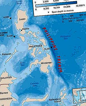 フィリピン海溝トレンチ、太平洋