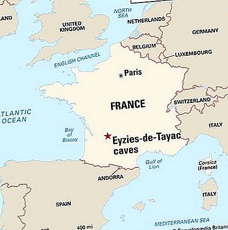 Eyzies-de-Tayac grotten archeologische site, Frankrijk