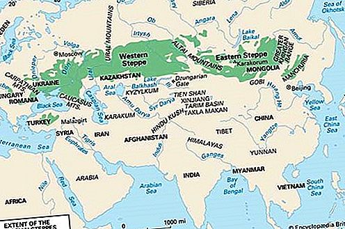 L'aire géographique de la steppe, Eurasie