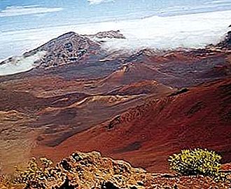Vulkaniskt berg i Haleakala, Hawaii, USA