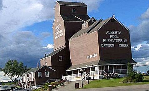 Dawson Creek mieste, Britų Kolumbijoje, Kanadoje