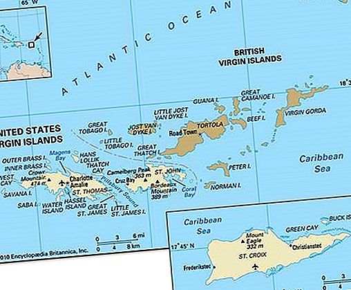 Územie ostrova Panenských ostrovov Spojených štátov, západná India