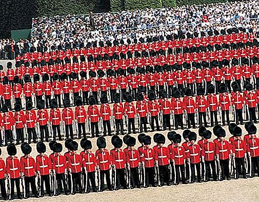 Parade de la tradition militaire britannique de couleur