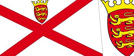 Bir İngiliz taç mülkiyet Jersey bayrağı