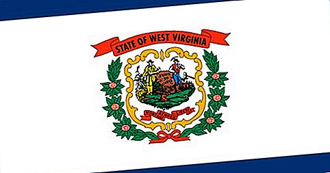 Знаме на знамето на Западна Вирджиния САЩ