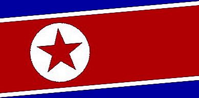 Kórejská vlajka na severe