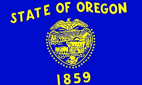 Flagg av statens flagg fra Oregon