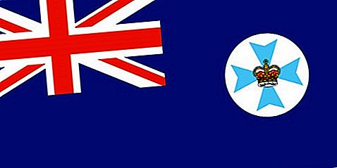 Знаме на австралийския флаг на Куинсланд