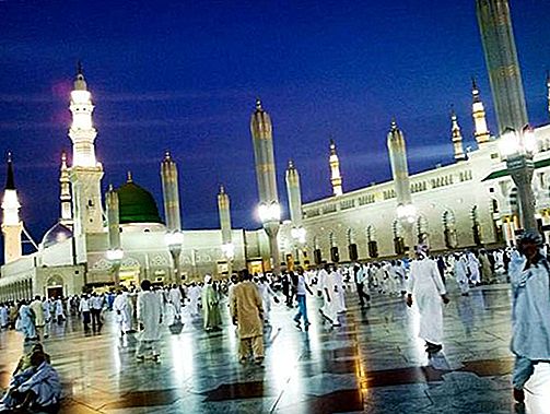 De moskee van de profeet, Medina, Saoedi-Arabië