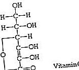 Composto chimico di vitamina C.