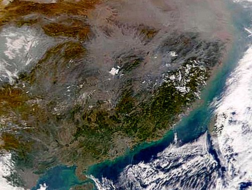 Ciência atmosférica da nuvem marrom asiática