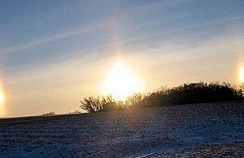Sol cão fenômeno óptico atmosférico