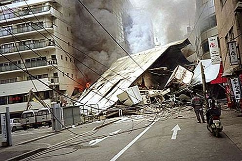 Kōbe aardbeving in 1995 in Japan